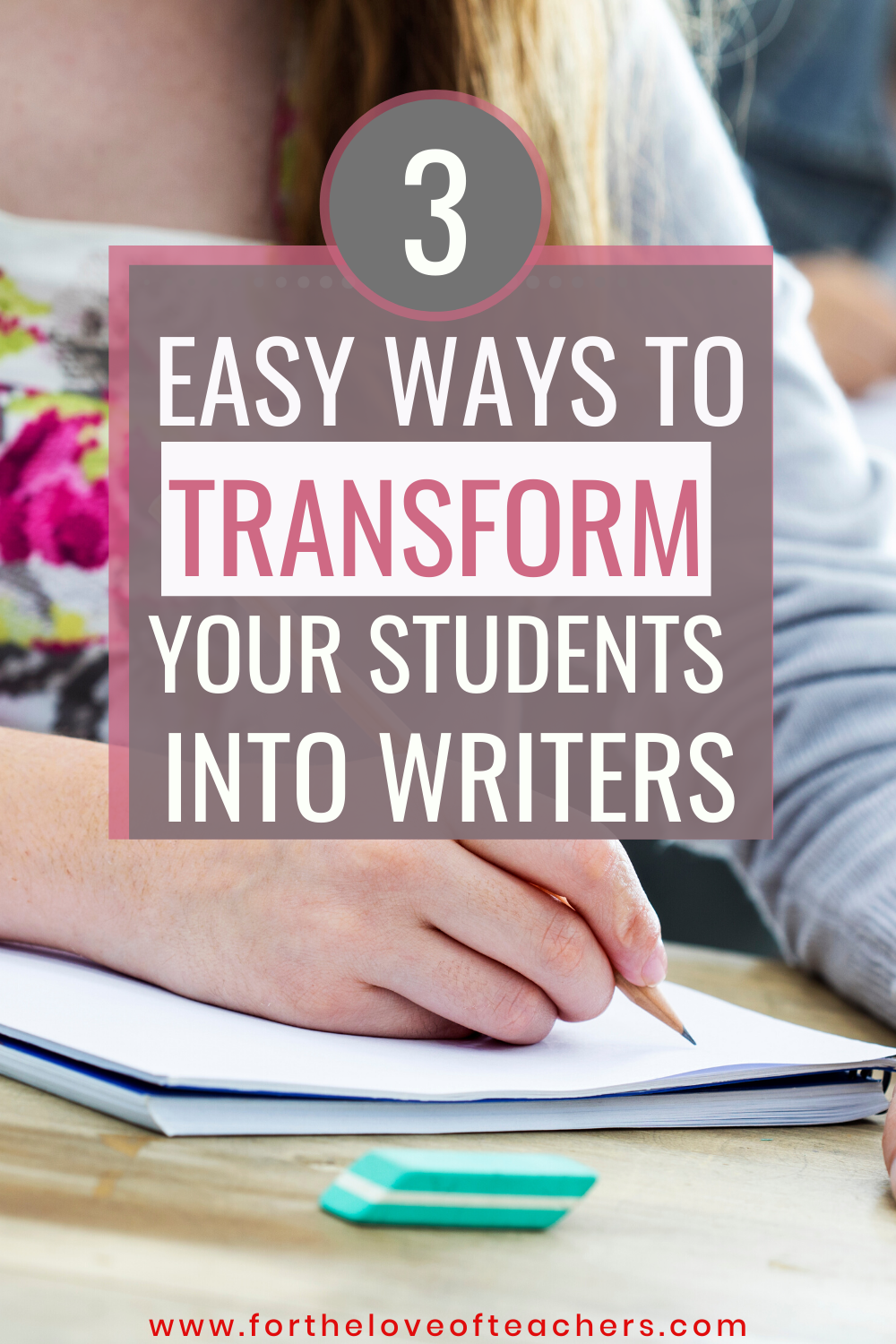 Transforming Students Into Writers ~ For The Love of Teachers