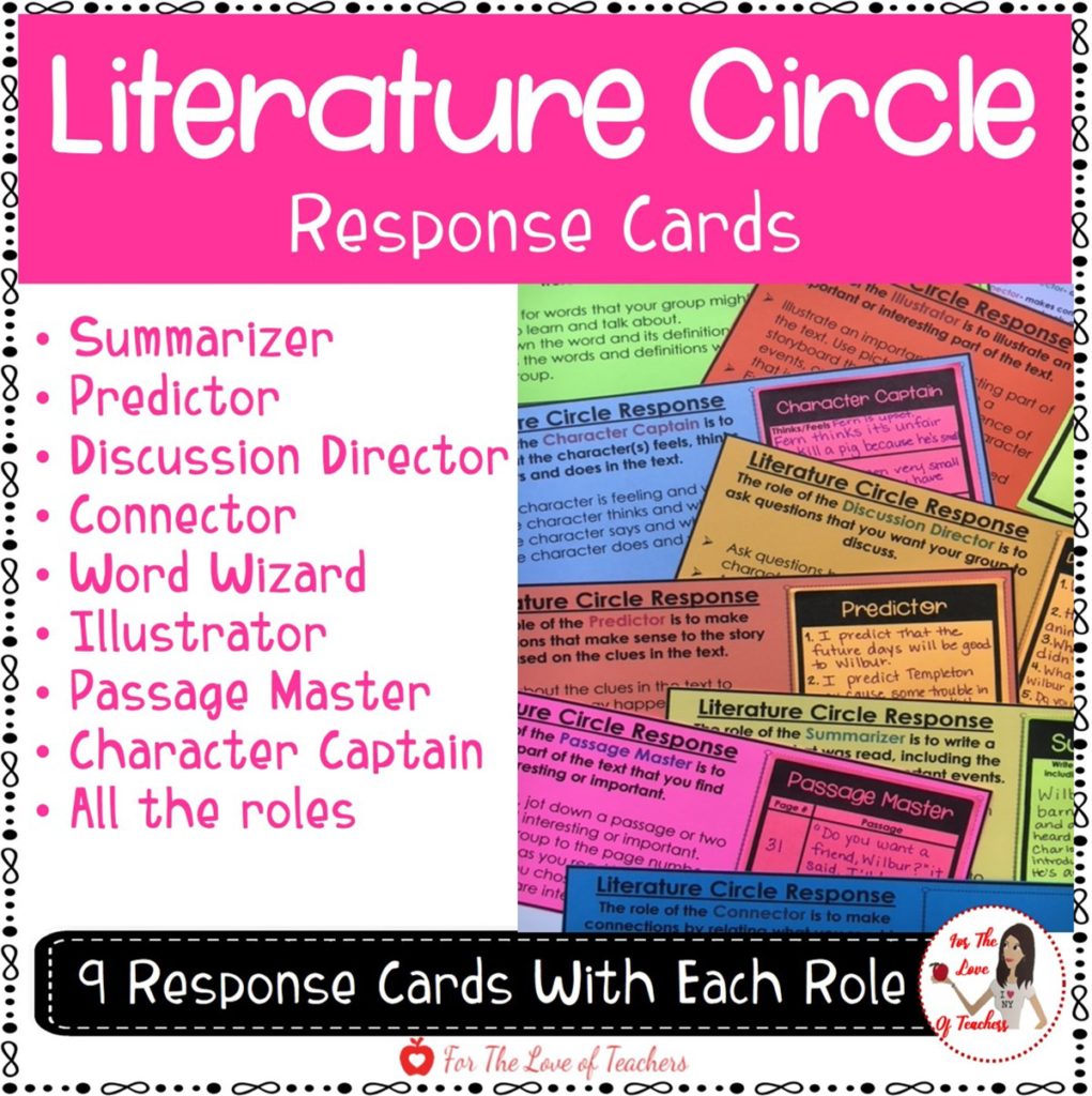 Literature Circle Response Cards and Sticky Notes- Teachers Pay Teachers