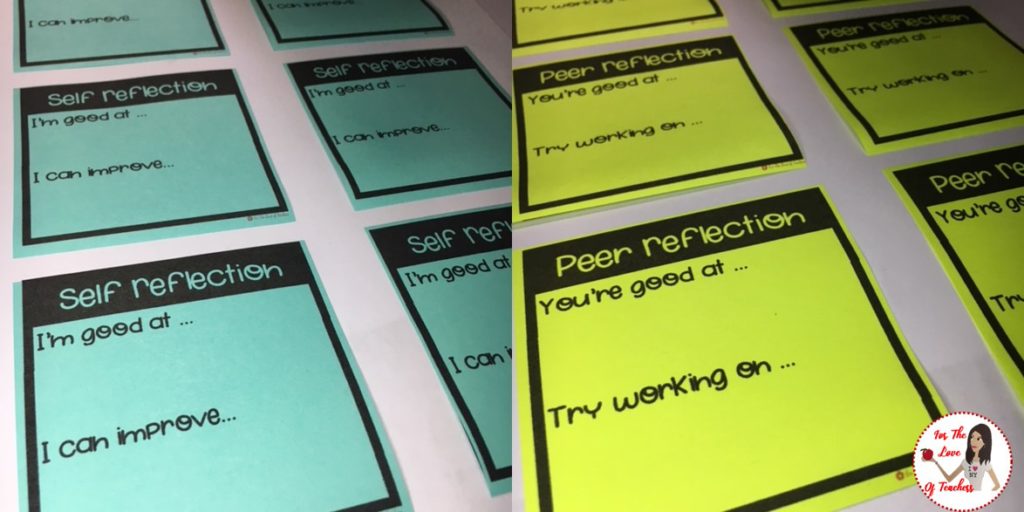 Feedback Sticky Notes: Reflection sticky notes