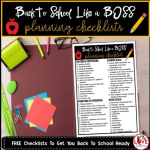 Free Back to School Planning Checklists