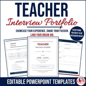 Teacher Interview Portfolio | Editable PowerPoint Templates