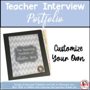 Teacher Interview Portfolio- Editable