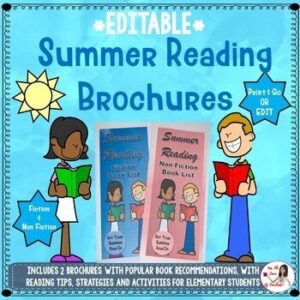 Summer Reading Brochures: Fiction & Non Fiction (EDITABLE)