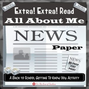 All About Me Newspaper