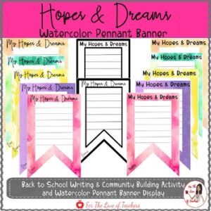 Hopes & Dreams Watercolor Pennant Banner