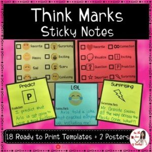 Reading Think Marks Sticky Notes