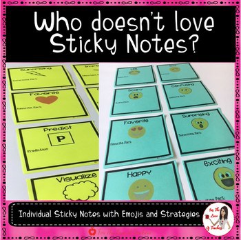 A great anchor chart to show students how to track their thinking on sticky  notes! I love the diff…