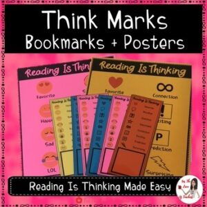 Reading Think Marks Bookmarks and Posters