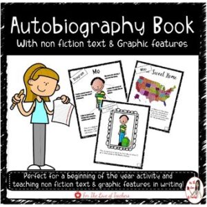 Autobiography Book With Non Fiction Text & Graphic Features
