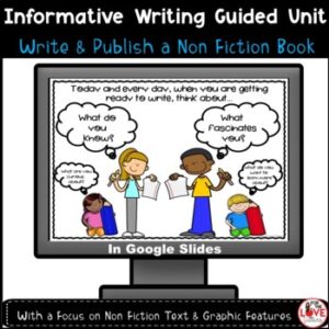 Informative Writing Guided Unit: Writing & Publishing Non Fiction Books