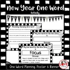 New Year One Word Activity