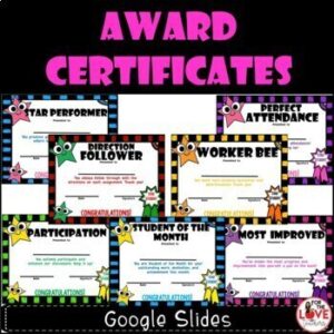 Award Certificates