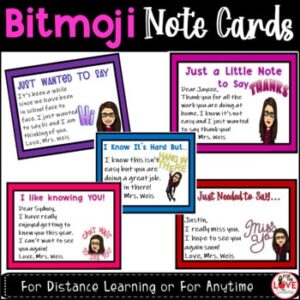 Bitmoji Note Cards