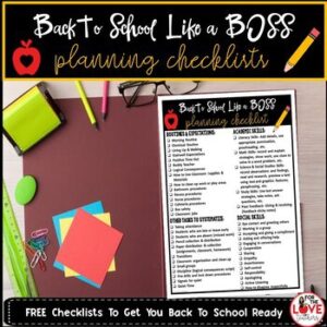 Back To School Checklists