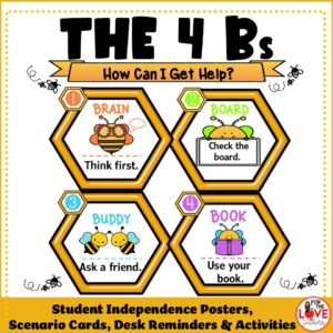 Student Independence Classroom Routine | The 4 Bs: Brain, Board, Buddy, Book