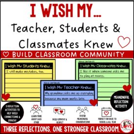 I Wish My Teacher, Students & Classmates Knew...
